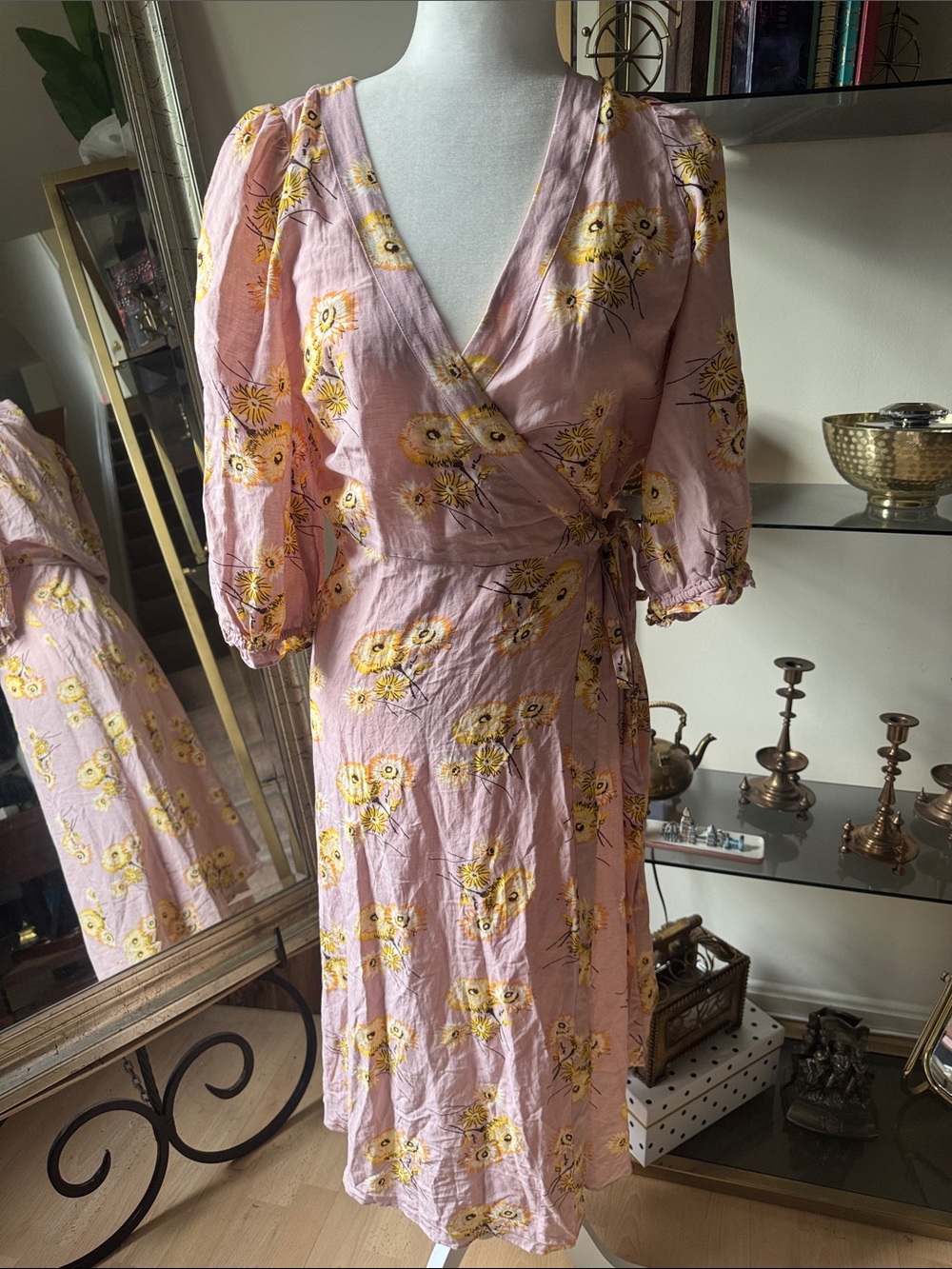 Madewell Floral Wrap Dress size XS